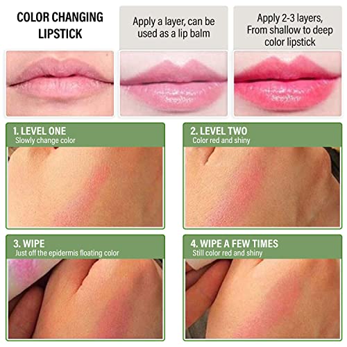 Dealplusdeal Aloe Vera 2 Pieces Magic Colors Changing Moisturizing Lipstick And 2 Pieces Aloe Vera Soothing Gel For Skin Hair Face Set #TOP3