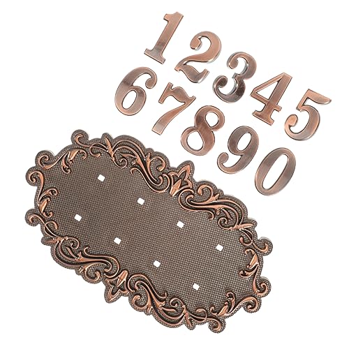 WOONEKY Retro House Number Sign Vintage Mailbox Name Plate for outside Street Signs House Address Plaque Door Numbers Plaques for Front Door Wall