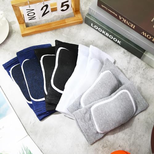 Foilswirl 12 Pairs Elbow Pads Bulk for Team Training Volleyball Arm Sleeves Knee Pads Sponge Support Breathable Compression Braces Volleyball Gear for Women Men Basketball Tennis Football, 4 Colors - Thumbnail 6