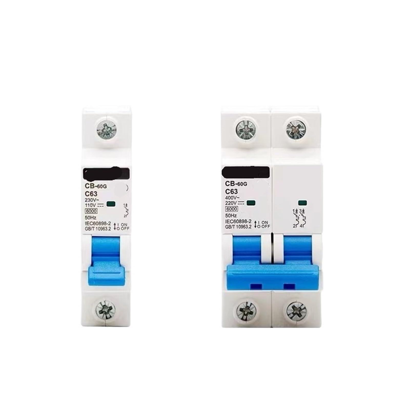 Interruttore automatico 1P 80A 100A 125A DC 60V/110V AC230V 1 pz.(20A)