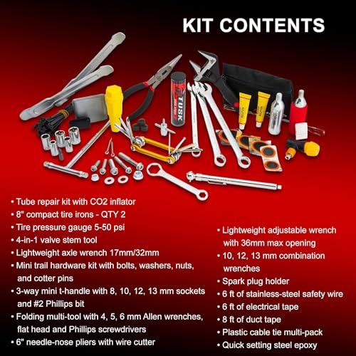 Tusk Compact Motorcycle Essentials Trail Saver Tool Kit (Axle Wrench 17mm/32mm) Compatible with KTM 300 XC 2017-2022/350 SX-F/350 XC-F 2016-2022/450 SX-F/450 XC-F 2016-2022 - Image 4