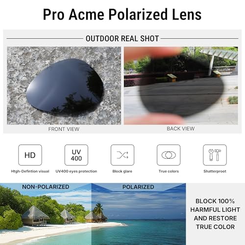 Image of Pro Acme Aviator Sunglasses for Men Women Classic Polarized UV400 Protection