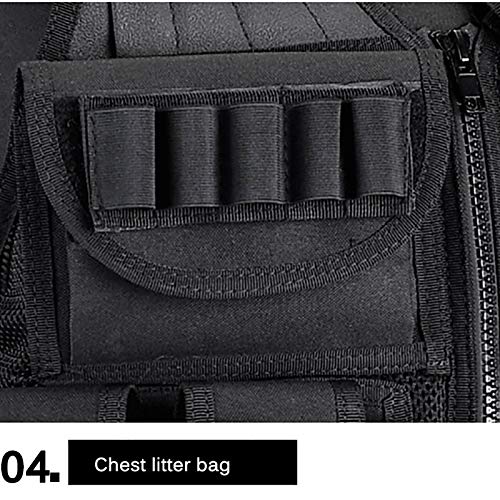 Moontie Tactical Vest, Multi-Pocket SWAT Army CS Hunting Vest Camping Hiking Accessories Outdoor Hunting Hiking Camping Equipment