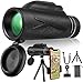 Produktbild Monokular Starscope Teleskop, 80x100 Hochleistungsprisma Fernrohr Mit Smartphone Halter & Stativ Wasserdichtes Monokular Beschlagfest Monokulare Teleskop für Wandern Sightseeing, Uhr Ballspiel