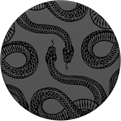 Miniatura 3 de Serpientes negras deslizantes dibujando PopSockets PopGrip intercambiables