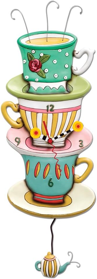 Allen Designs Spot of Tea Pendulum Clock