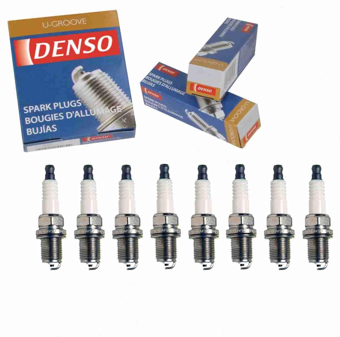 8 pc DENSO Standard U-Groove Spark Plugs compatible with Toyota Tundra 4.7L V8 2000-2004