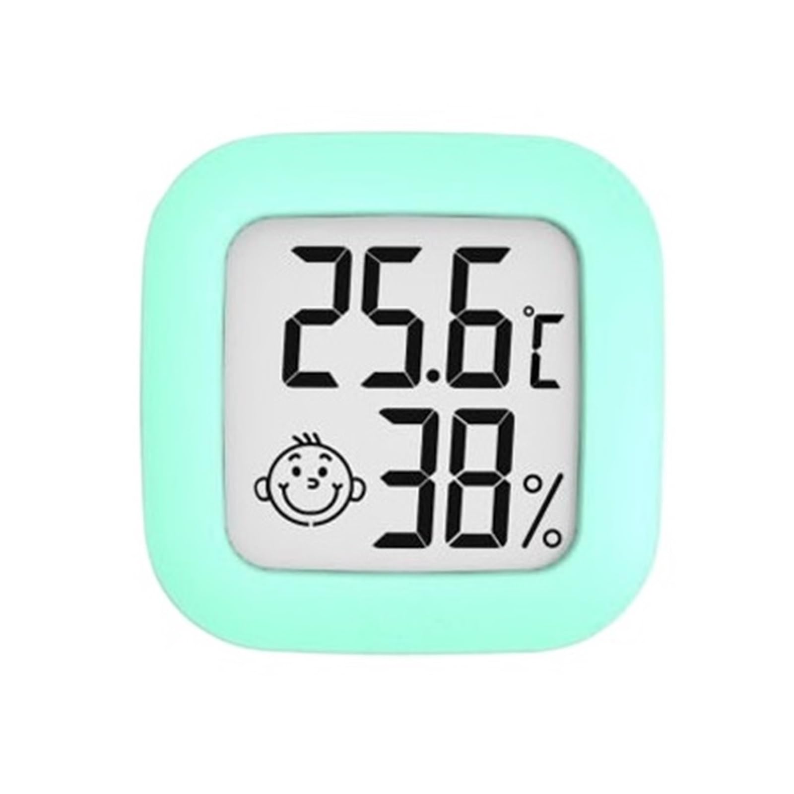 LCD elektroniczny cyfrowy miernik temperatury i wilgotności kryty termometr zewnętrzny higrometr stacja pogodowa zegar, zielony