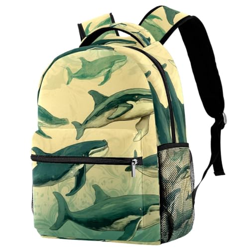 Sac à dos voyage finie la gourde renversée motif baleine