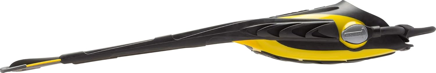 Cressi Reaction Elastic Bungee System Scuba Adjustable Fin w/GupG Mesh Bag L/XL Yellow