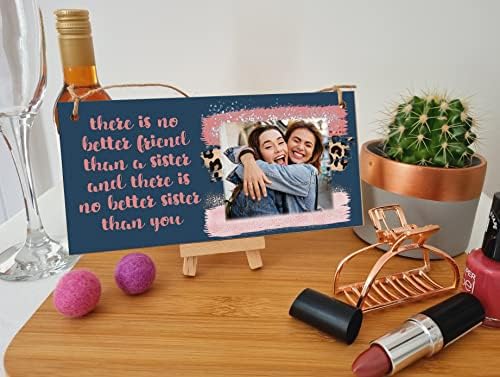 Personalised Wooden Plaque with Photo Best Sister Friend Friendship BFFs Bestie Family Hanging Door Sign Gift Home Décor