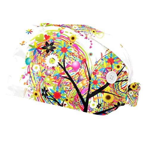 Chapeaux bouffants ajustables avec bandeau anti-transpiration pour femmes et hommes en lot de 2