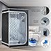 ZONEMEL Full Size Portable Steam Sauna Kit, Personal Full Body Home Spa for Detox, Relaxation, 4 Liters 1500 Watt Steamer, Remote Control, Timer, Foldable Chair(L31.5 x W31.5 x H55.1,Clear Door)