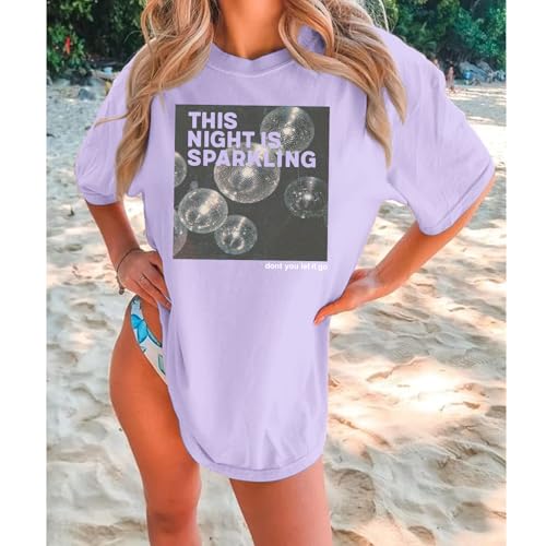 This Night is Sparkling Country Concert Shirt Women Oversized Vintage Disco Ball Graphic Tees Music Lover Gifts Tops3