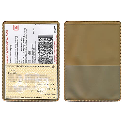 StoreSMART® - Gold-Back Auto Insurance & ID Card Holders - 10 Pack - RFS20-GOLD10