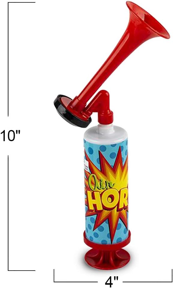 ArtCreativity Mini Air Horn Pump, Set of 3, 10 Inch Noisemakers for Sporting Events, Parties, Celebrations, Fun Birthday Party Favors and Goodie Bag Fillers for Kids and Adults: Toys & Games