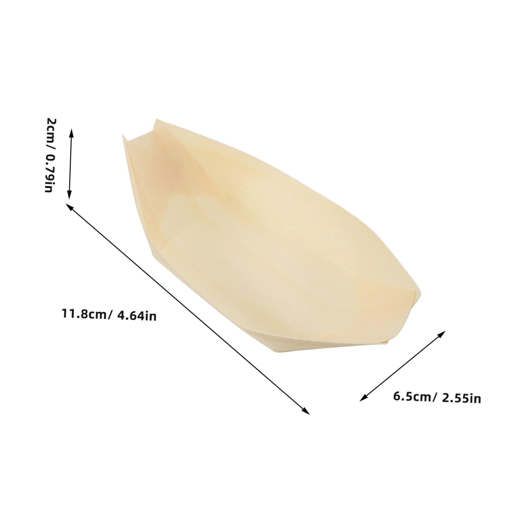 BEBEMOKO 50pcs Kraft Paper Food Trays Disposable Serving Boats for Appetizers Fries Bbq and Snacks for Parties Events Catering and Food Stands