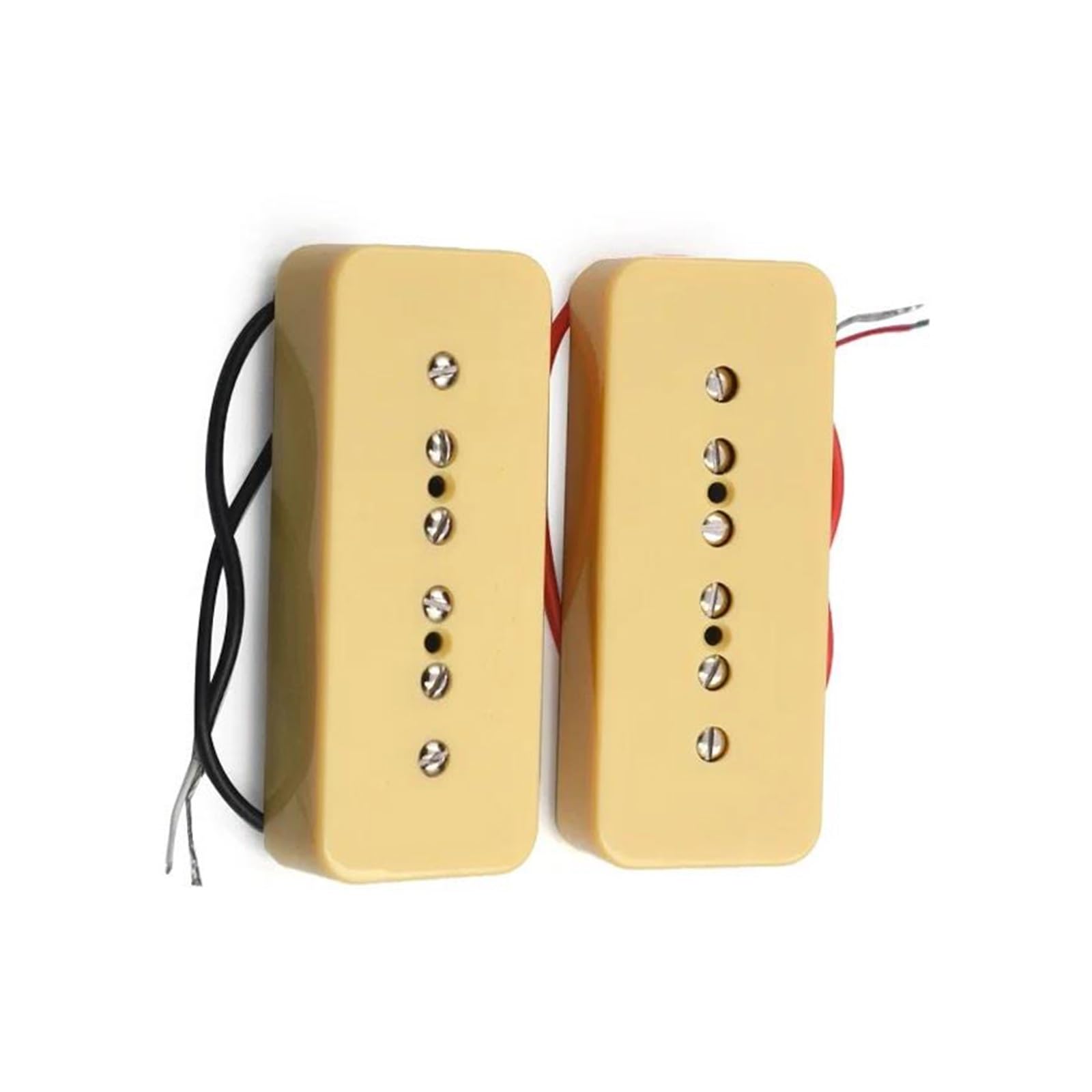 P90 Gitarren Single Coil Tonabnehmer Weiß/Elfenbein Silber Schwarz Grün(One Set Ivory)
