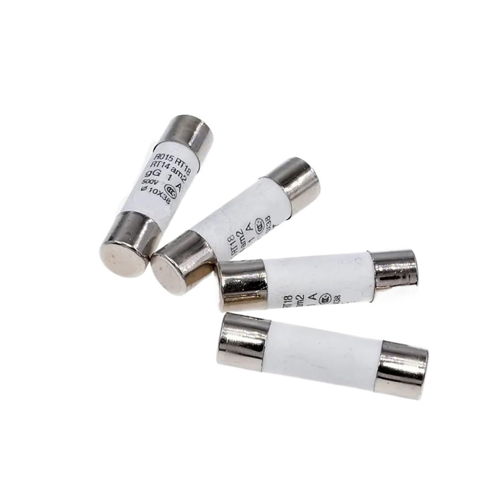 Fusibile del tubo ceramico, Fusibili Ceramici Confezione Da 5 10x38mm 500V Rapido 0,5A-32A RO15 RT18 RT14(3A)
