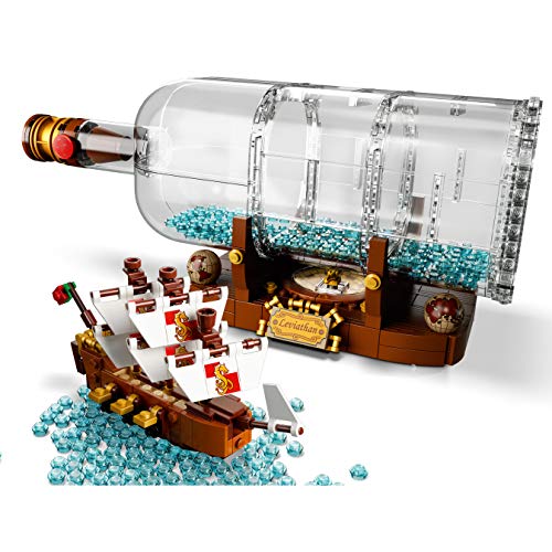 image for LEGO Ideas Ship in a Bottle 92177 Expert Building Kit, Snap Together M