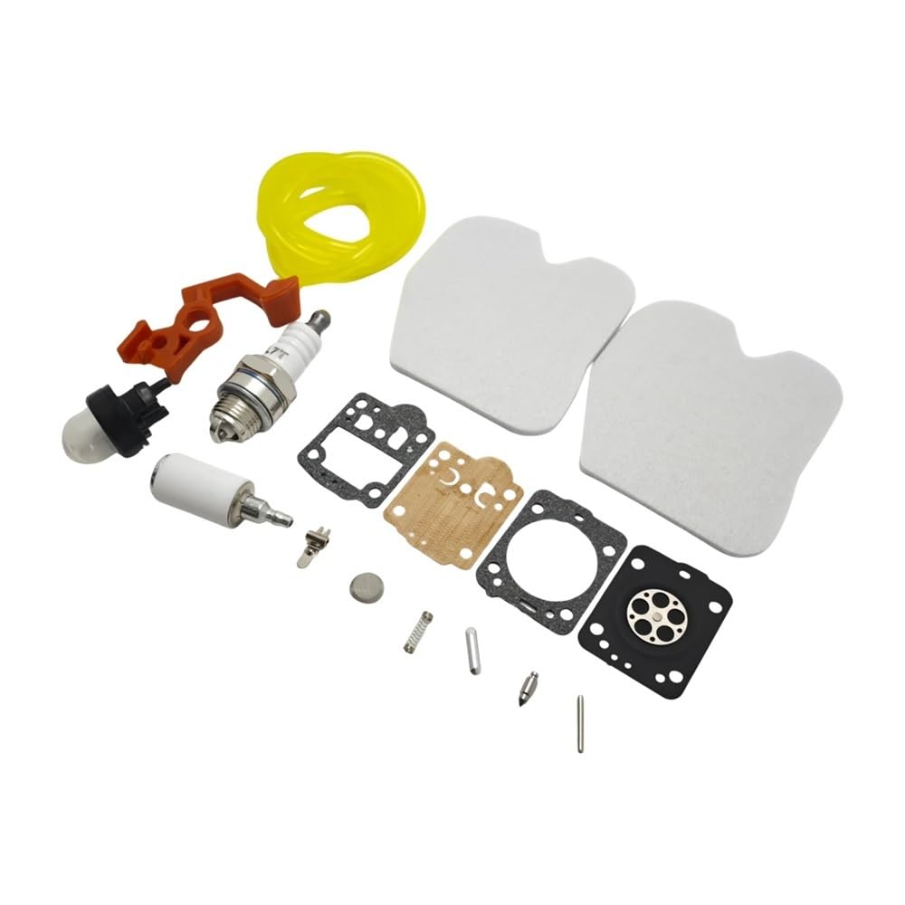 Kit di Manutenzione carburatore, Filtro Aria Adatto for Motosega CS340 CS380, Lampadina di innesco, Set di Candele, Pezzo di Ricambio di Ricambio