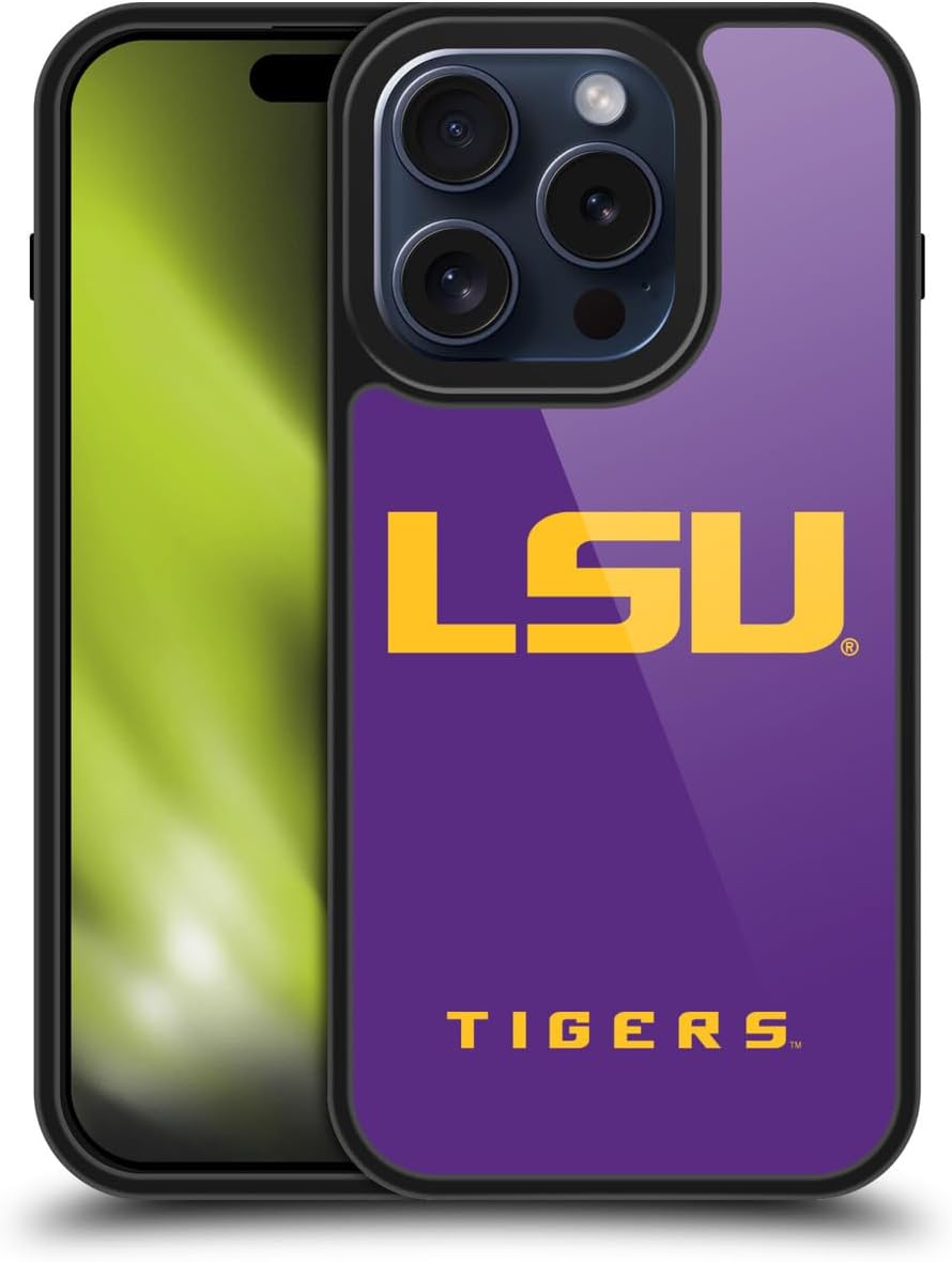 Head Case Designs Officially Licensed Louisiana State University LSU Campus Logotype Louisiana State University LSU Gel Armour Case [Military Grade] Compatible with Apple iPhone 12 / iPhone 12 Pro