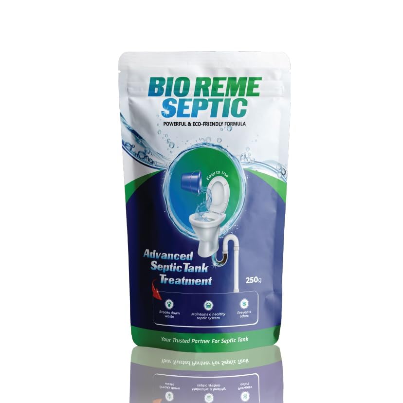 Image of Bio Reme Septic Tank Cleaning Powder - Reduces Sludge, Removes Odor, Eco-Friendly Bacteria, Pack of 1 (250g)