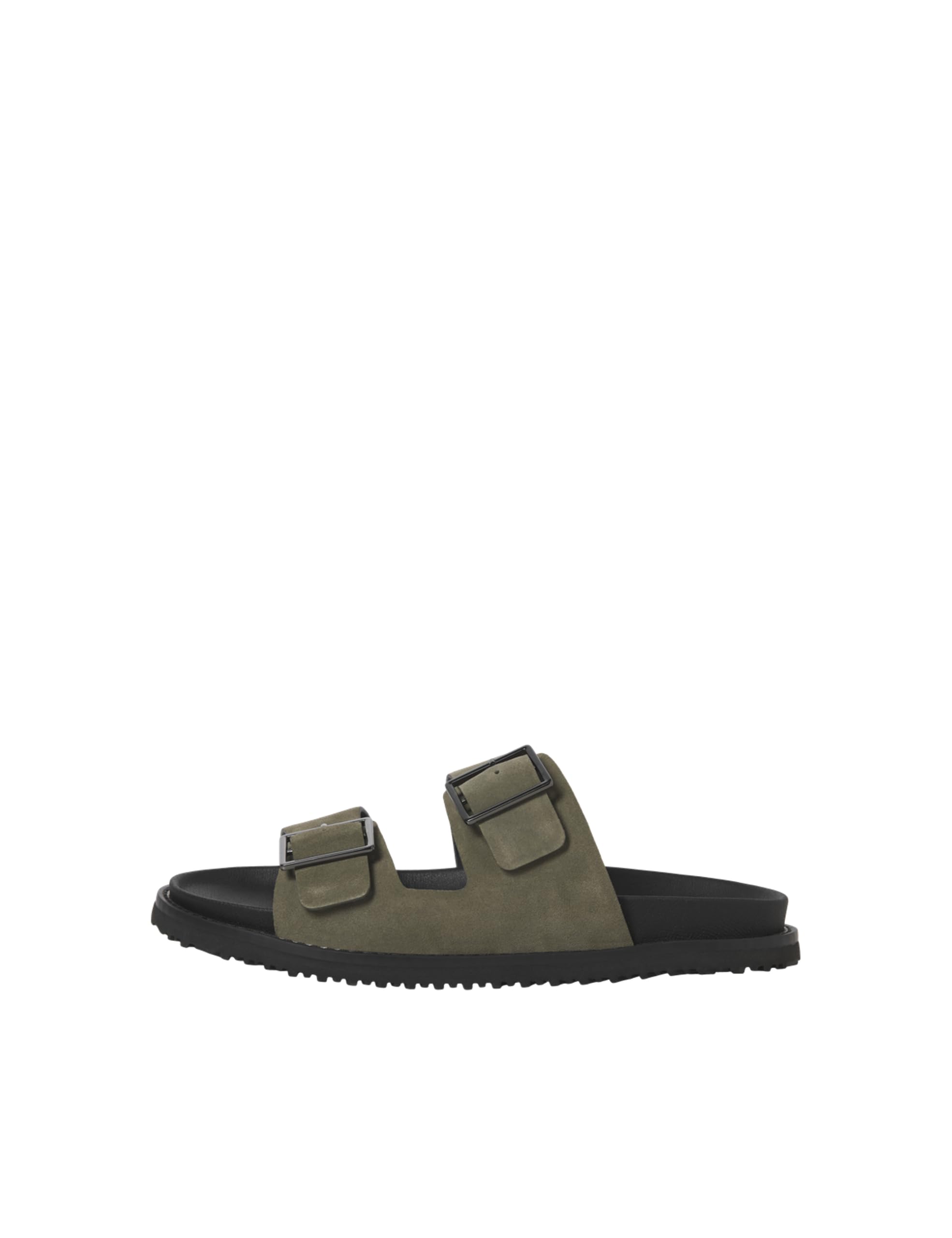 JACK & JONES Leather, Jfwvenice Men's Leather Sandals, Olive Night, EU 42 - UK 8
