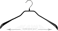 Vista 7 de Mawa by Reston Lloyd BodyForm Series - Percha de ropa extra ancha antideslizante que ahorra espacio para chaquetas, trajes y abrigos, estilo 46/L