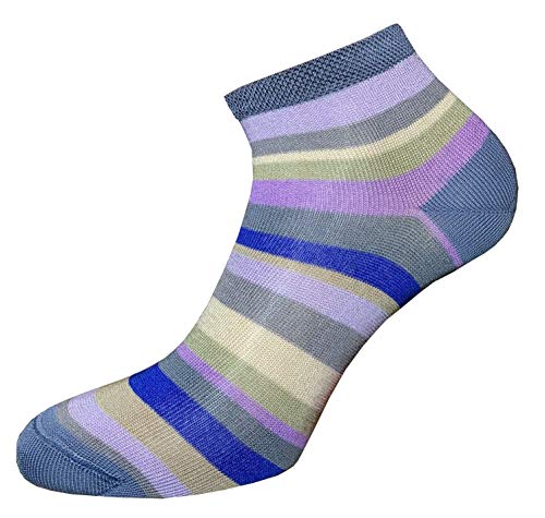 Image of 4 Pairs of Women's Combed Cotton Ankle Socks - Made in Italy - One Size