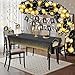 All-in-One Graduation Party Decorations Kit – Premium Black and Gold Theme Includes Banner, 110 Balloon Arch Kit, 2 Tablecloths Perfect for School & College Graduation Parties