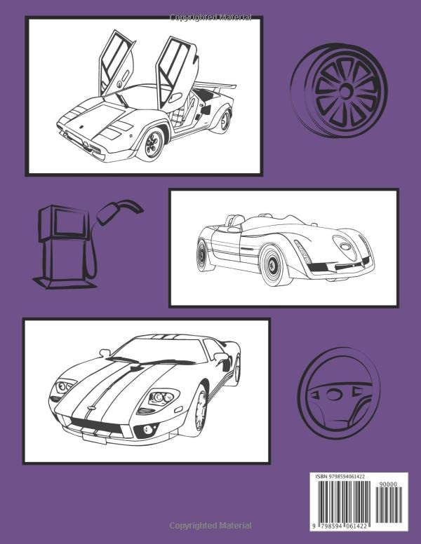 Supercar Coloring Book for Kids Ages 4-8: The Ultimate Luxury Exotic Sport Car Colouring Book | Great Gift for Boys image 3