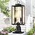 Dusk to Dawn Outdoor Post Light, 18'' Lamp Post Light Fixture 2-Light, Waterproof Modern Outside Post Lantern Column Lights, Exterior Pole Lighting Pillar Lantern, 1 Pack (Not Include Mounting Base)