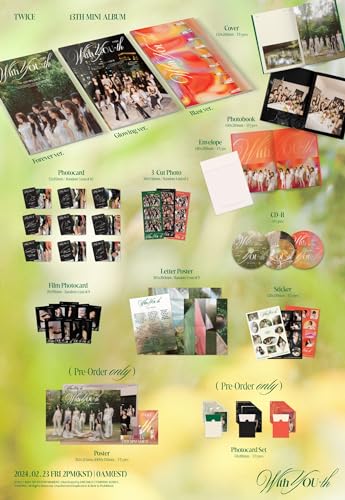 Image of Dreamus TWICE - With YOU-th 13th Mini Album Pre-Order Benefit+Folded Poster Forever ver, 1 Folded Poster JYPK1761