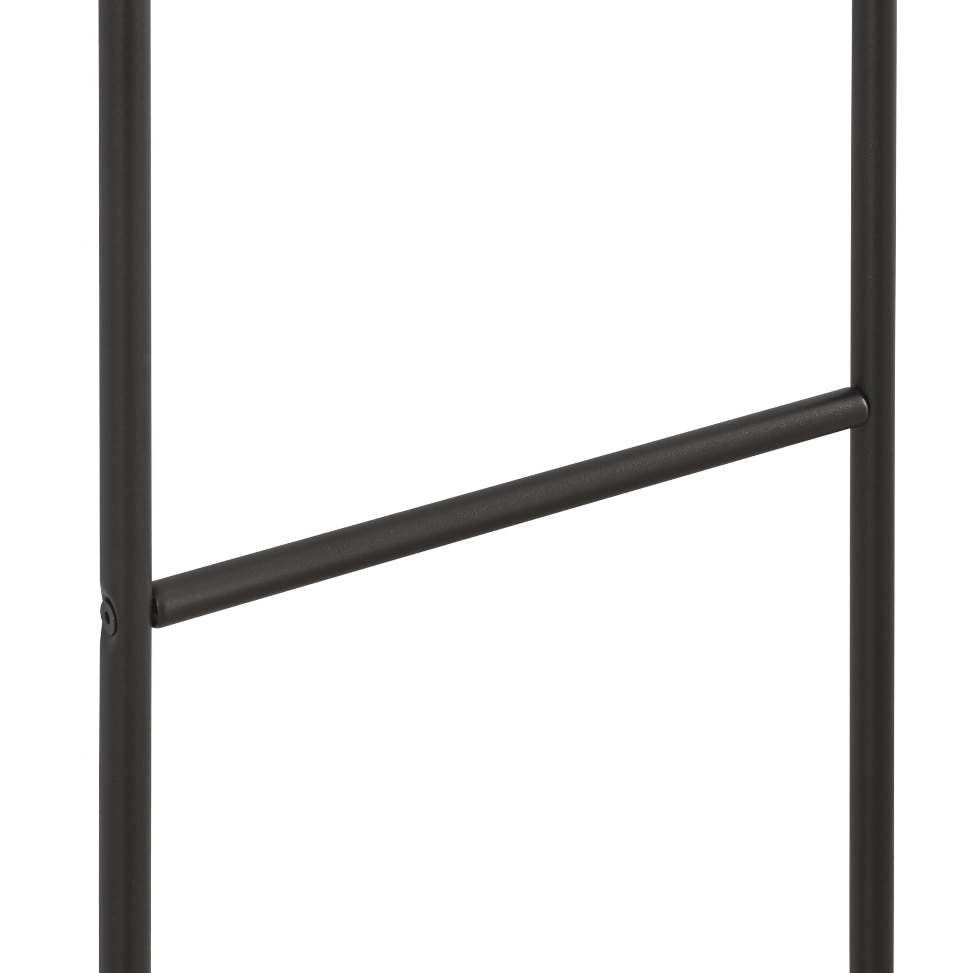[en.casa] Estantería de 4 Niveles para Colgar Toallas Paños de Cocina Escalera Toallero con 4 Peldaños Accesorios Baño de Acero 176x38x2 cm - Negro