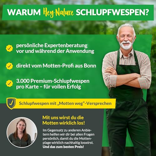 Kleidermottenfalle Hey Nature Schlupfwespen zur Bekämpfung von Kleidermotten