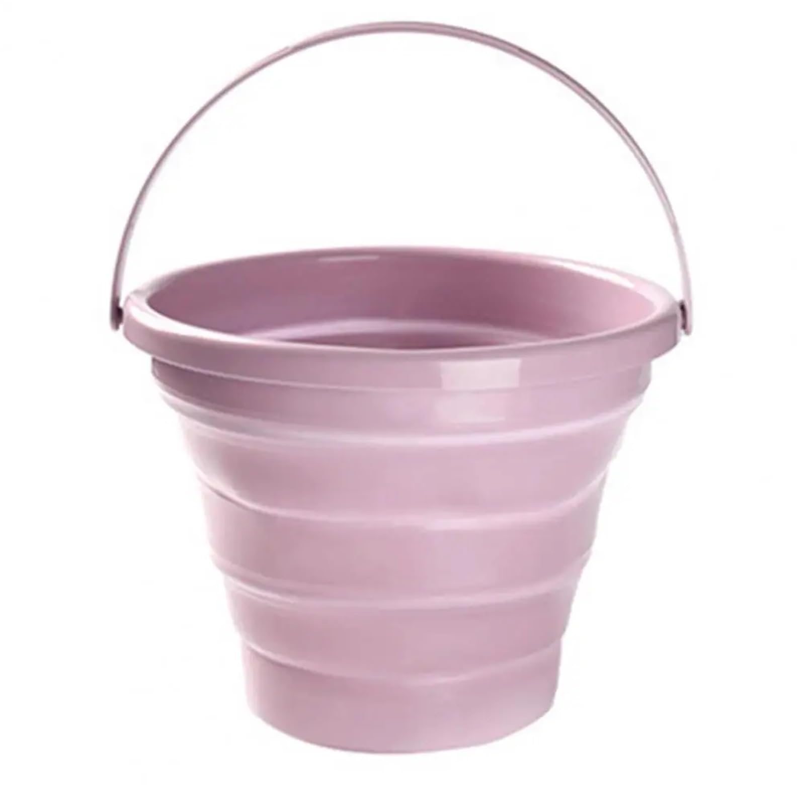 Secchio pieghevole for esterni da 3 pezzi, maniglia portante di grande carico, foro for appendere, campeggio portatile, secchio for biancheria picnic Per La Pesca Campeggio(Pink L)