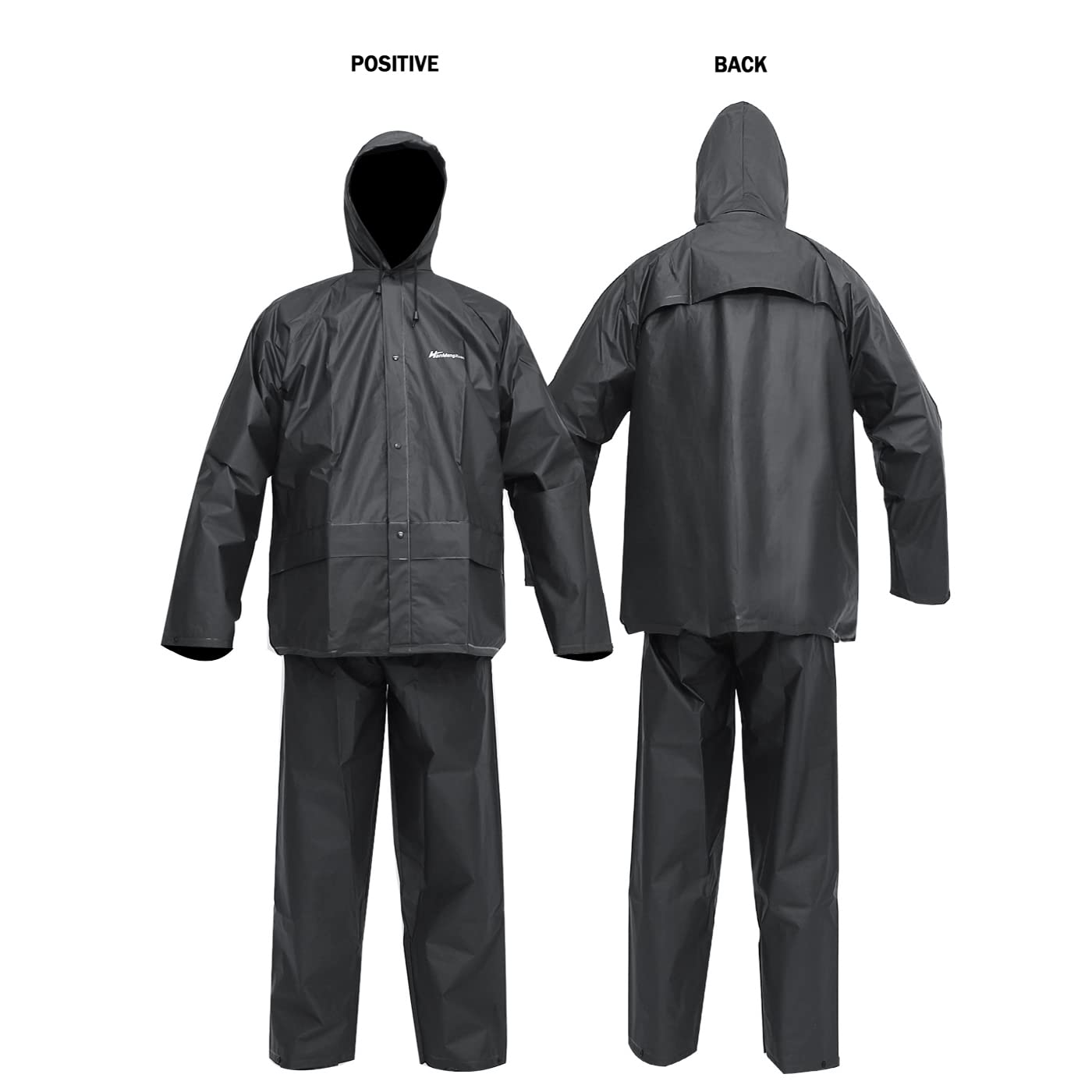Men's Rain Suit Waterproof Rain Work Gear Ultra-Lite Rain Jacket and Pants Rainwear