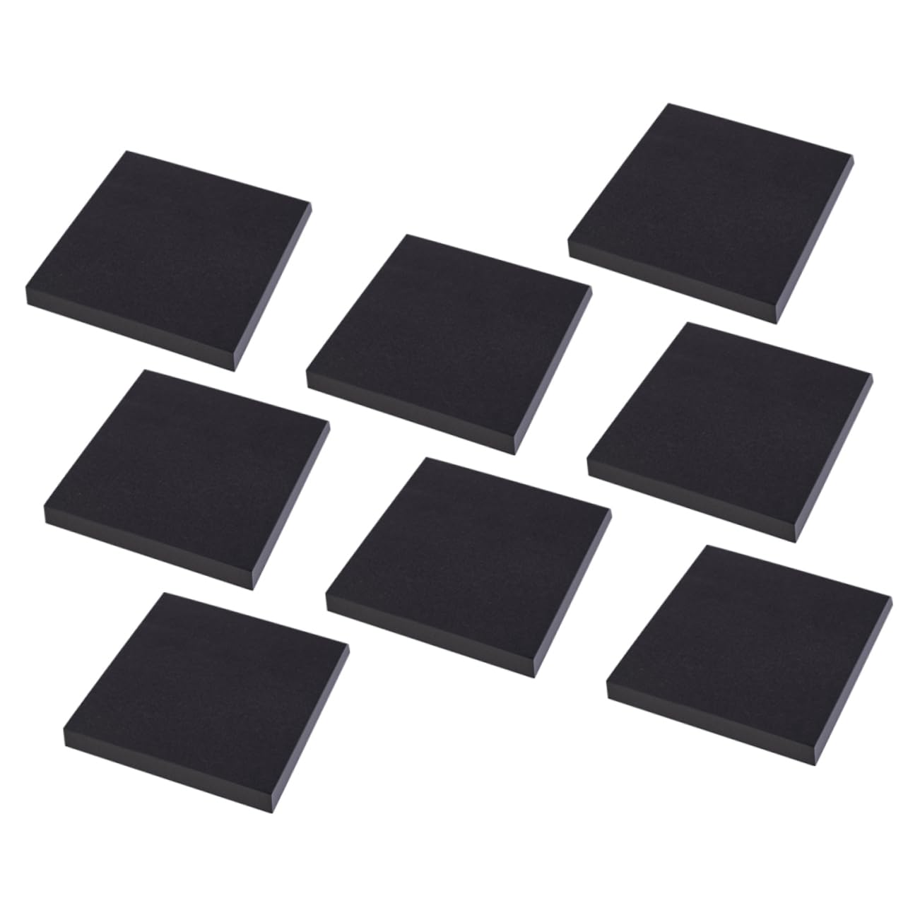 NUOBESTY 4 Ensembles Notes Autocollantes Noires Tableau Surligneurs Ruban Auto-adhésif Agrafe Papeterie Sortie Pastel Transparent Crochet Bande Papier Black 8 Pièces * 4
