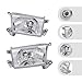 Headlights Compatible with 1996-2002 Toyota 4Runner Front 1 Pair Car Lamps Driver Left&Passenger Right Side Automotive Replacement Vehicle Lights Assemblies (Not Included H4 Bulb)