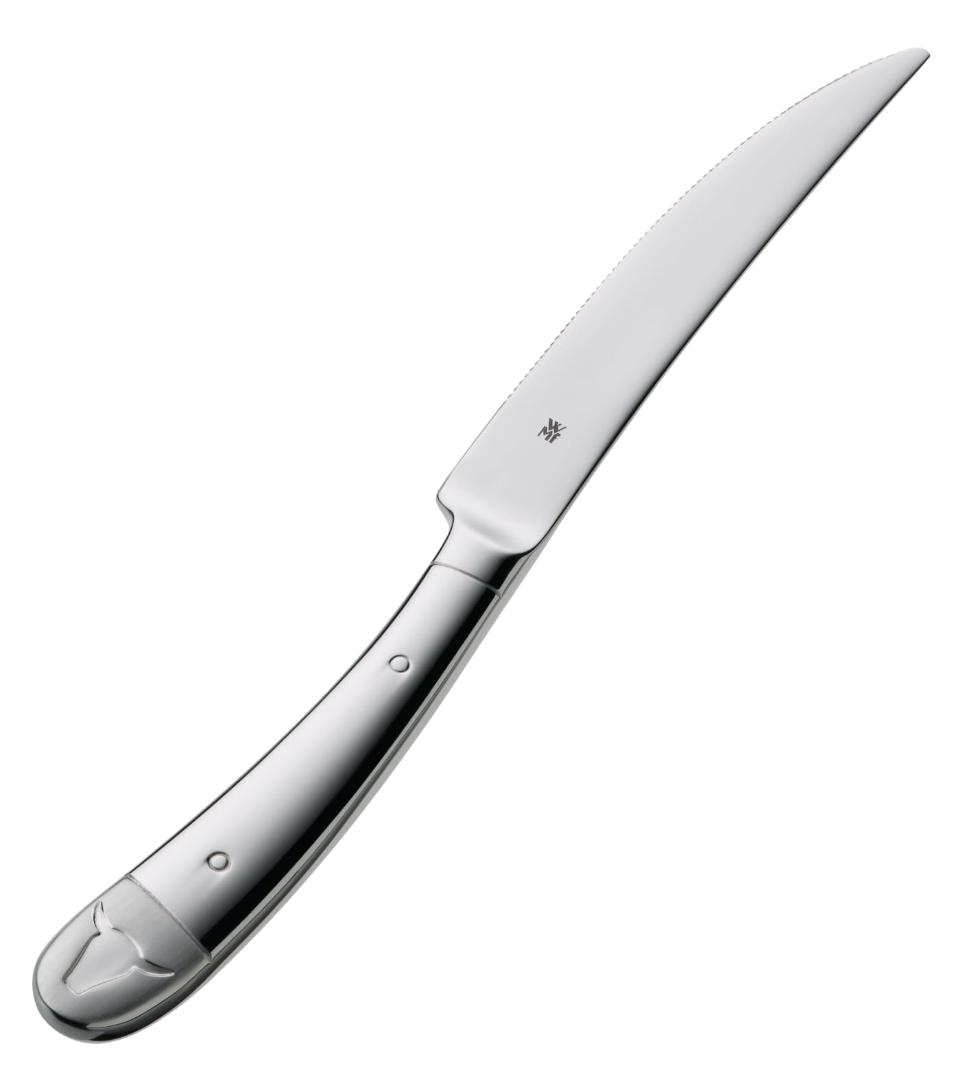 WMF Steakbesteck 12-teilig, Steakbesteck Set für 6 Personen, Steakmesser Set, Steakgabel, Cromargan Edelstahl poliert, Grillbesteck in Holzkiste
