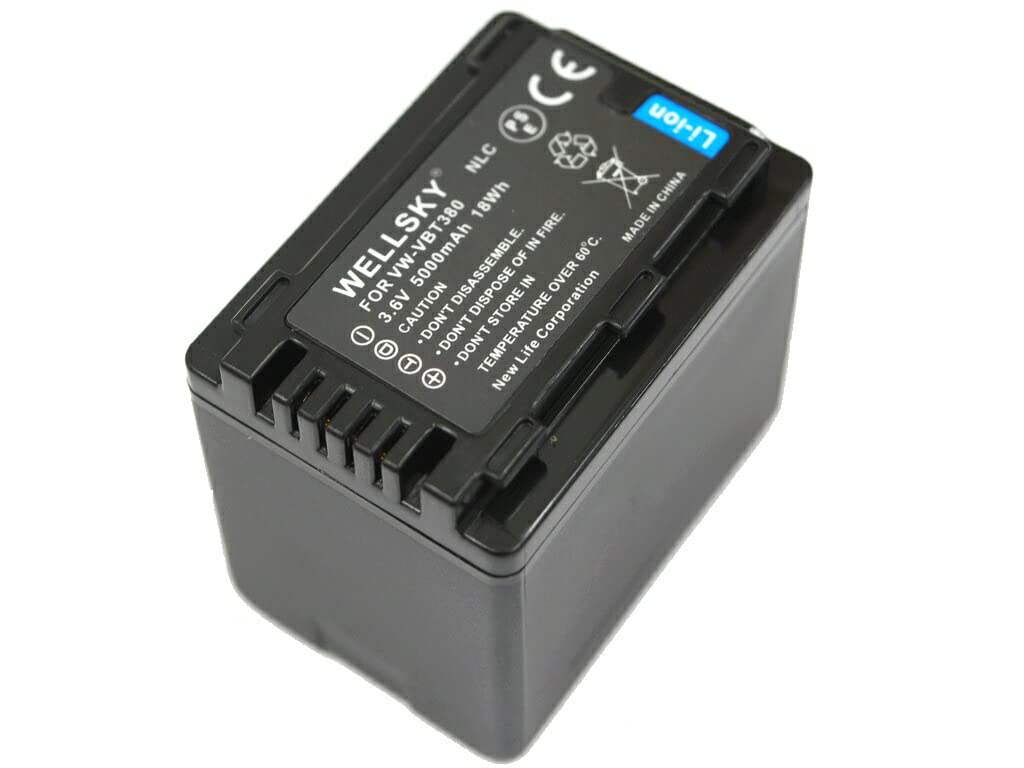 Amazon | WELLSKY VW-VBT380 VW-VBT380-K 互換バッテリー [ 純正充電器