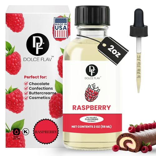 Dolce Flav Raspberry Extract, Oil-Soluble, 2 Oz