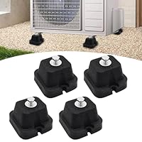 4 Stück Bodenkonsole Dämpfungssockel für Klimaanlage und Wärmepumpe, Gummipuffer Schwingungsdämpfer, Antivibrationsfüße aus Gummi, Wasserdichter und Stoßdämpfender, 500KG Belastbar