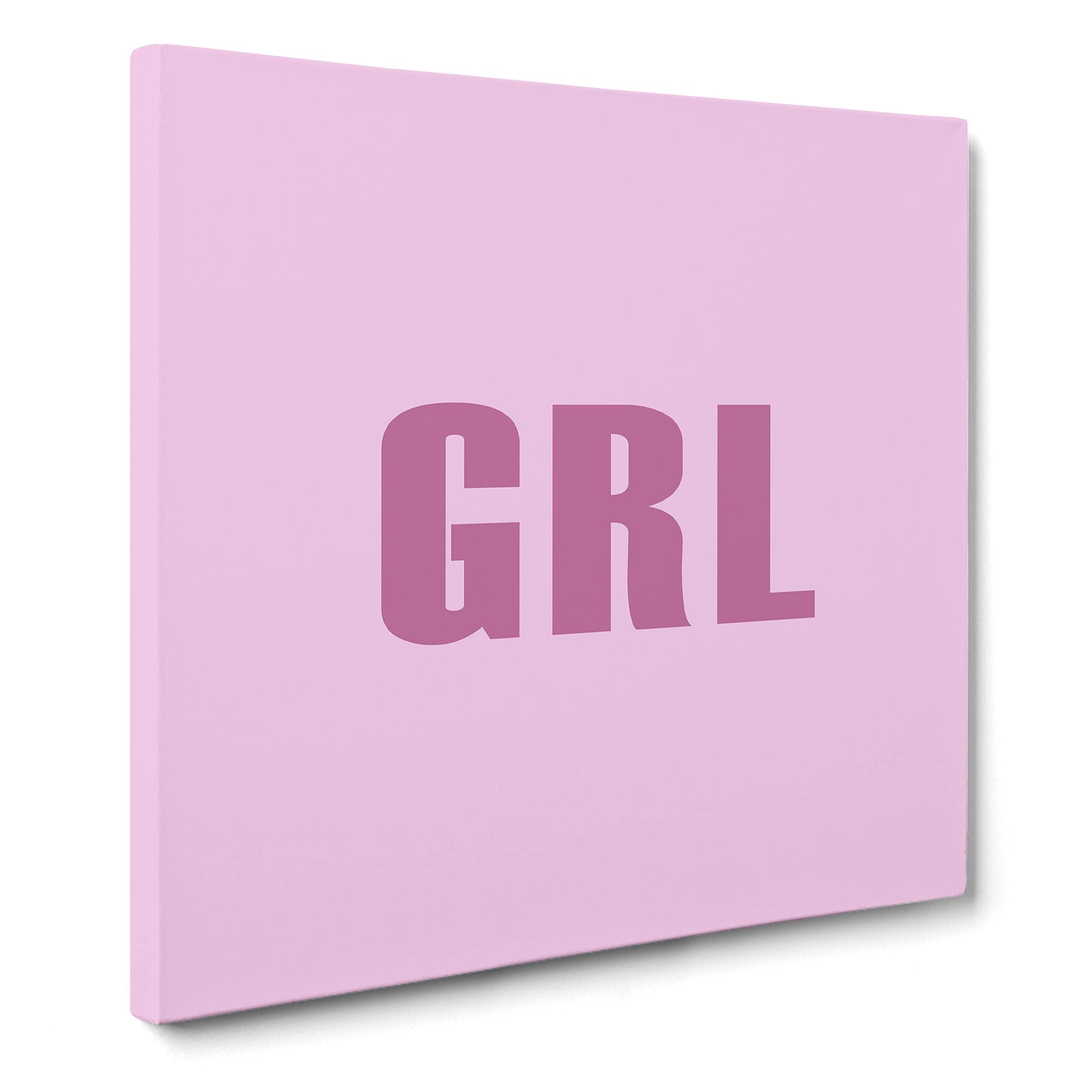 GRL Modern Typography Quote Canvas Print, Mixed, 35L x 35W cm