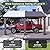 Aoxun 12' x 16' Outdoor Cedar Wood Carport, Heavy Duty Galvanized Steel Top Gazebo Car Port, All-Weather Permanent Wooden Pavilion Shelter for Car, Tractors