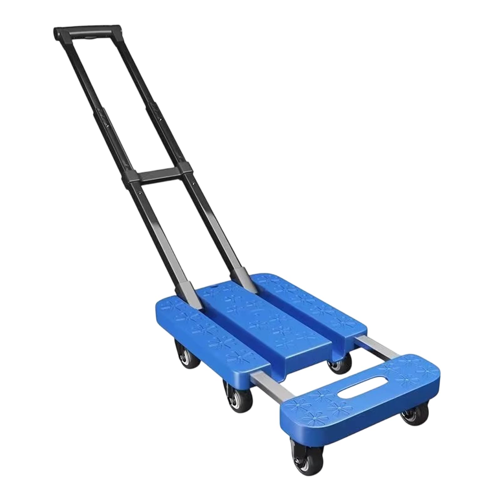 Amzgshop Hand Sack Truck Trolley Retractable Folding Hand Truck Flexible Flatbed Transport Cart With 6 Wheels For Luggage And Cargo Handling