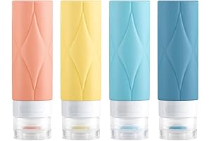 Reusable Silicone Squeeze Tube: 3oz leak proof squeezable bottle