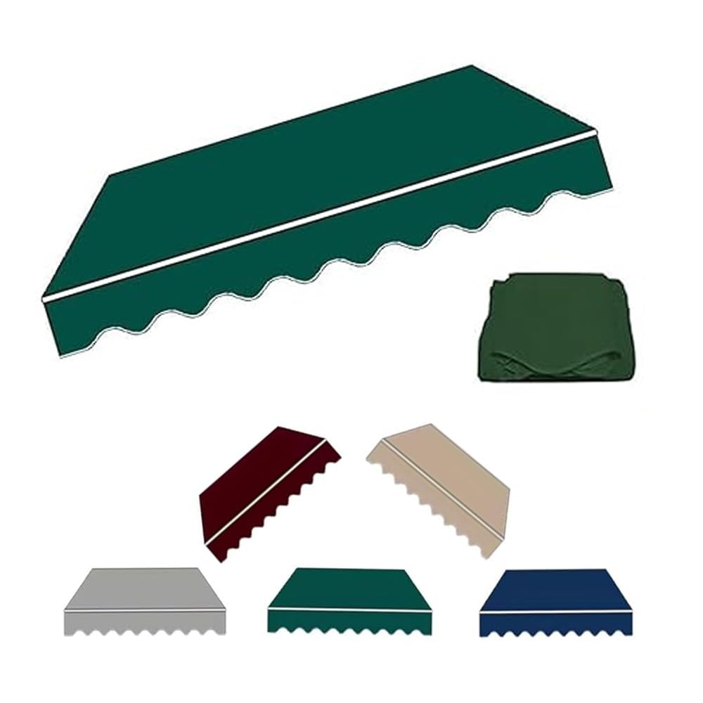 GJZQDKX Replacement Sunshade Awning Fabric 4x2.5m for Patio Tent Retractable Canopy Cover (Green 6.5x5ft/2x1.5m) Durable UVResistant Outdoor Shade Solution