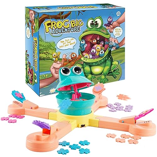 KEJIH Classic Feed Frog Board Game Multiplayer Athletic Game Frog Eating Bugs Game Exercise The Speed of The Reaction Toy Surprise Exciting Family and Friend Party Games Suitable for Kid